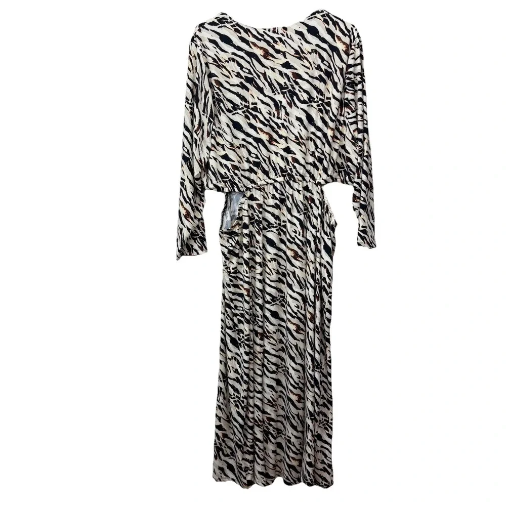 Torrid Zebra Print Cutout Stretch Knit Maxi Dress Size 3X‎